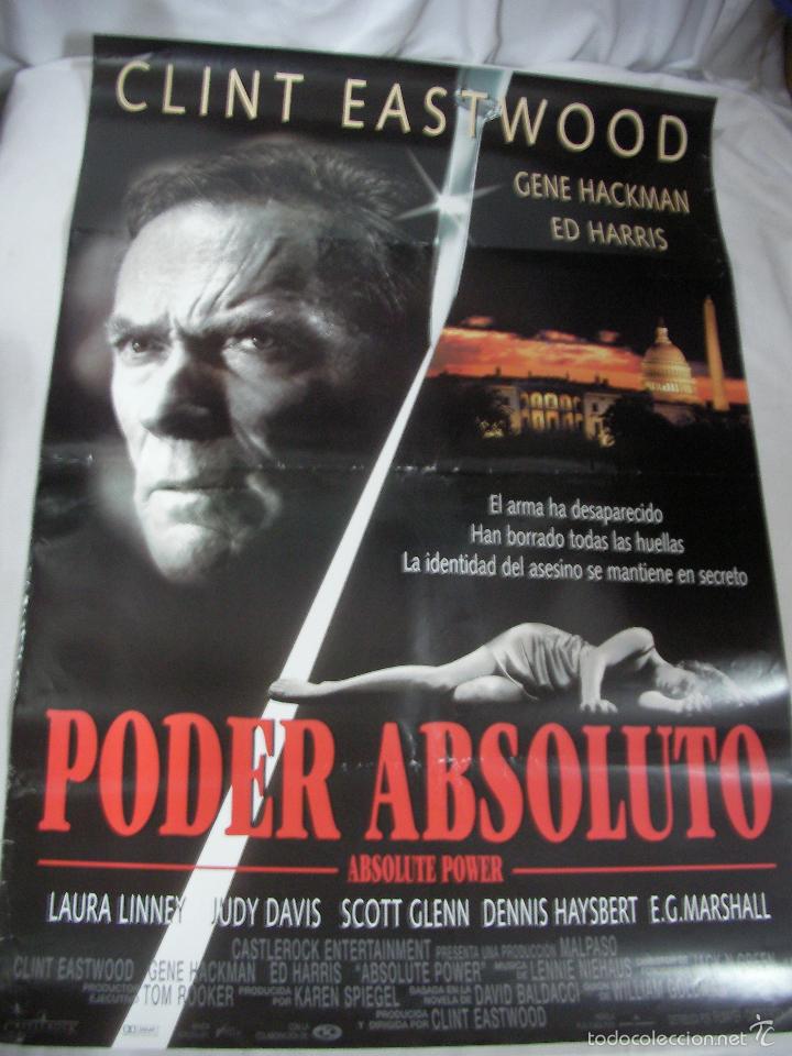 Cine: ANTIGUO POSTER CARTEL DE CINE ORIGINAL - PODER ABSOLUTO - Foto 1