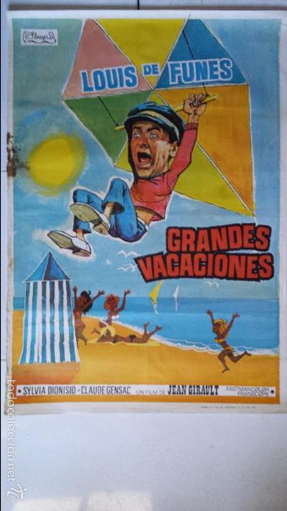 Cinema: ANTIGUO Y ORIGINAL CARTEL DE CINE 70 X 100 CM. GRANDES VACACIONES - 1976