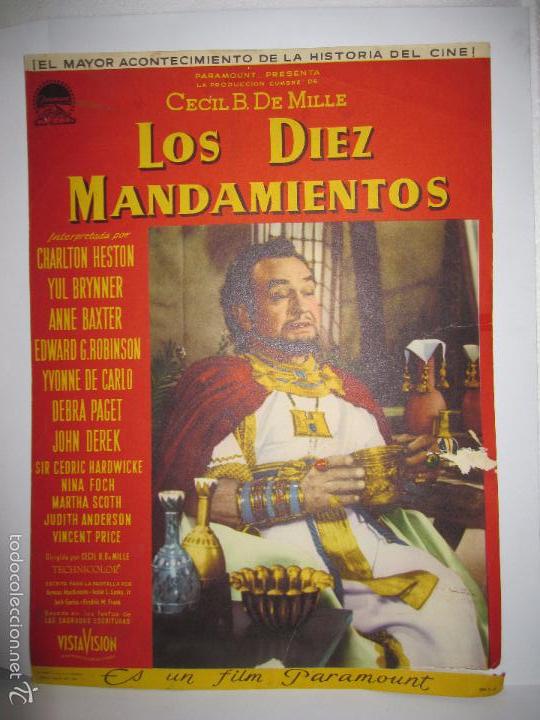 Cine: Lote de Carteles de Cine,Los Diez Mandamientos,originales,buen estado,bonitos - Foto 2 - 58189689