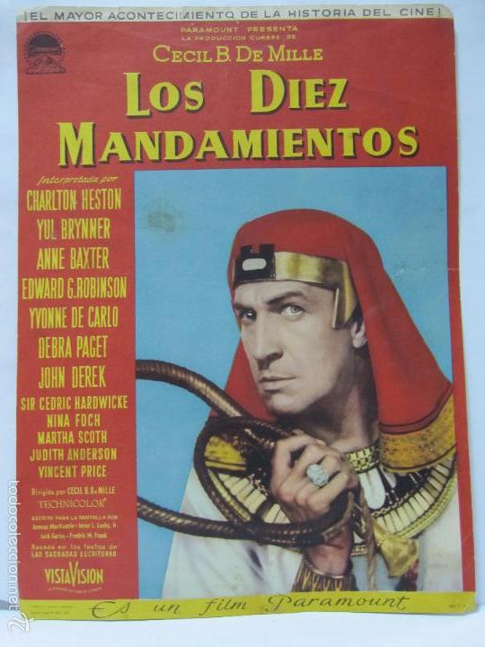 Cine: Lote de Carteles de Cine,Los Diez Mandamientos,originales,buen estado,bonitos - Foto 6 - 58189689