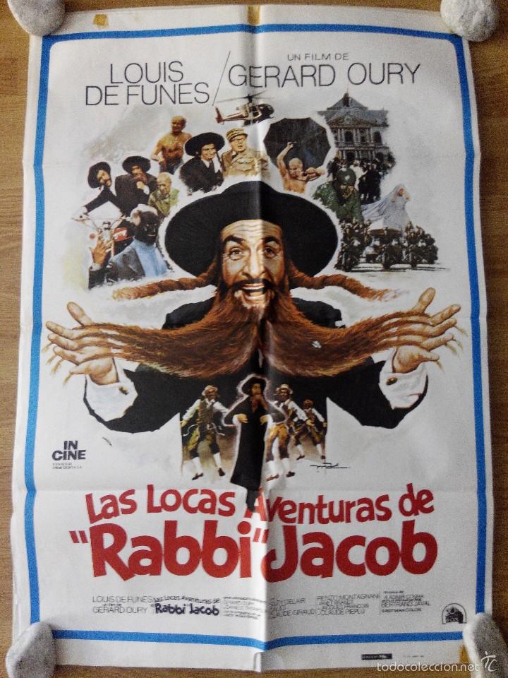 Cinema: Las locas aventuras de Rabbi Jacob- aprox 70x100 Cartel ORIGINAL cine (L30)