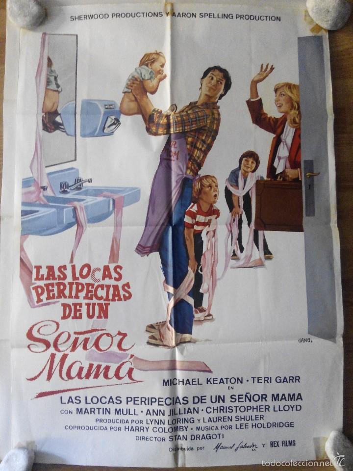 Cinema: Las locas peripicias de un se&ntilde;or mama - aprox 70x100 Cartel ORIGINAL cine (L30)
