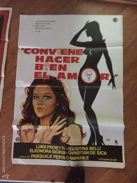 Cin&eacute;ma: conviene hacer bien el amor poster de 100x70 buen estado n&ordm; 26
