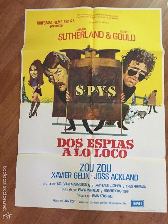 Cinema: dos espias a lo loco buen estado poster 100x70 n&ordm; 60