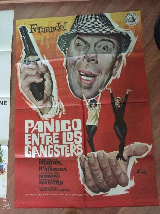 Cine: panico entre los gansters posters 100x70 buen estado n&ordm; 71