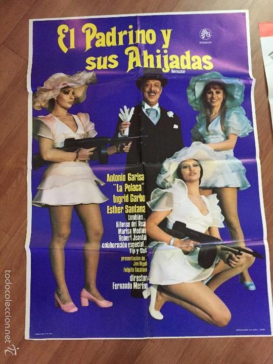 Cine: el padrino y sus ahijadas poster 100x70 buen estado n&ordm; 84