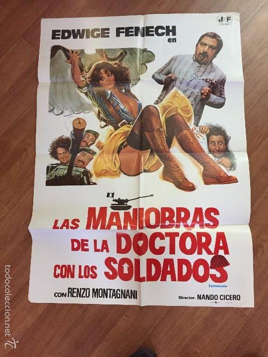 Cin&eacute;ma: las maniobras de la doctora con los soldados poster 100x70 buen estado n&ordm; 87