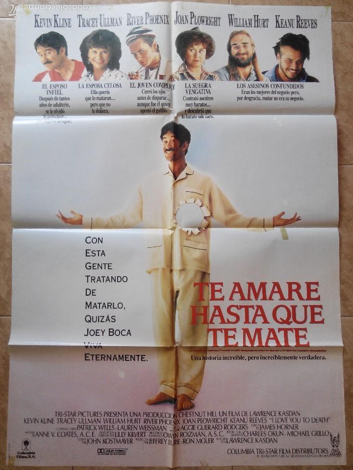 Cin&eacute;ma: Te amare hasta que te mate - aprox 70x100 Cartel ORIGINAL cine (L32)
