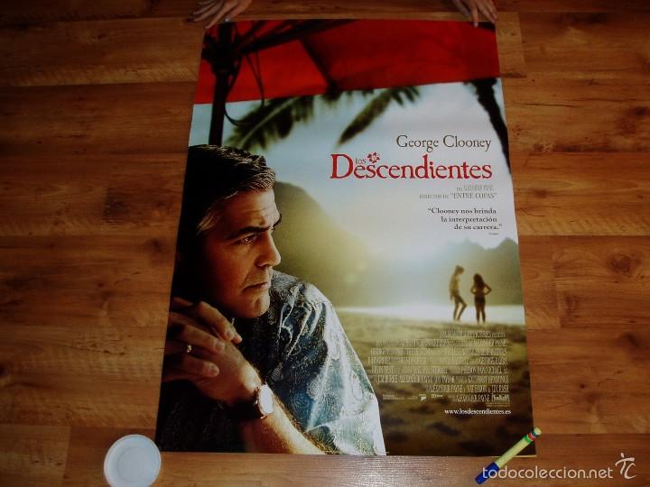 Cin&eacute;ma: POSTER O CARTEL DE CINE. LOS DESCENDIENTES. MUY BUEN ESTADO.