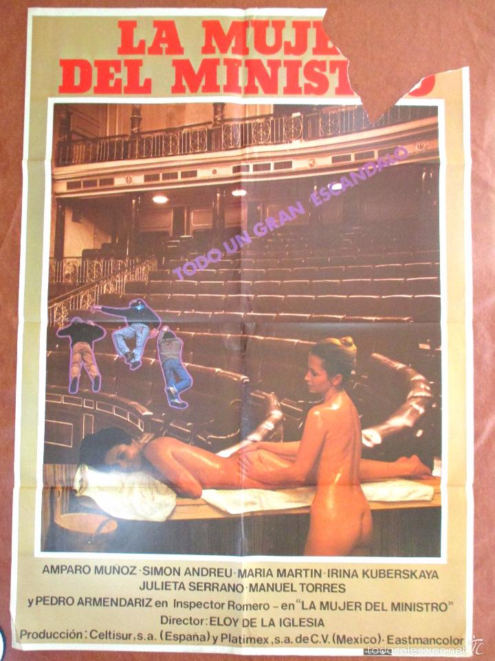 Cine: POSTER CARTEL CINE ORIGINAL , LA MUJER DEL MINISTRO - ELOY DE LA IGLESIA - ESP 1981