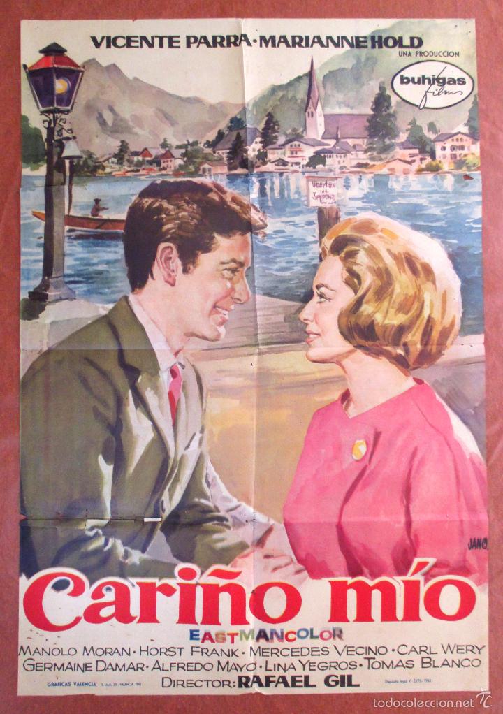 Cinema: POSTER CARTEL CINE ORIGINAL, CARI&Ntilde;O M&Iacute;O - RAFAEL GIL - ESP 1961