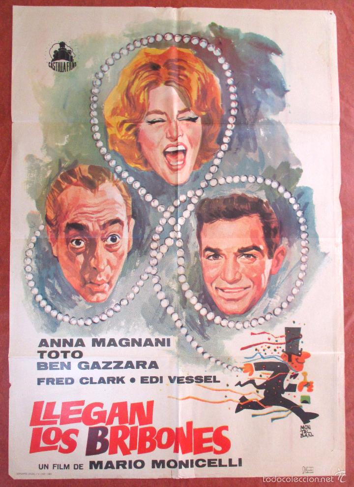 Kino: POSTER CARTEL CINE ORIGINAL, LLEGAN LOS BRIBONES - RISTE DI GIOIA - MARIO MONICELLI - ITL 1960