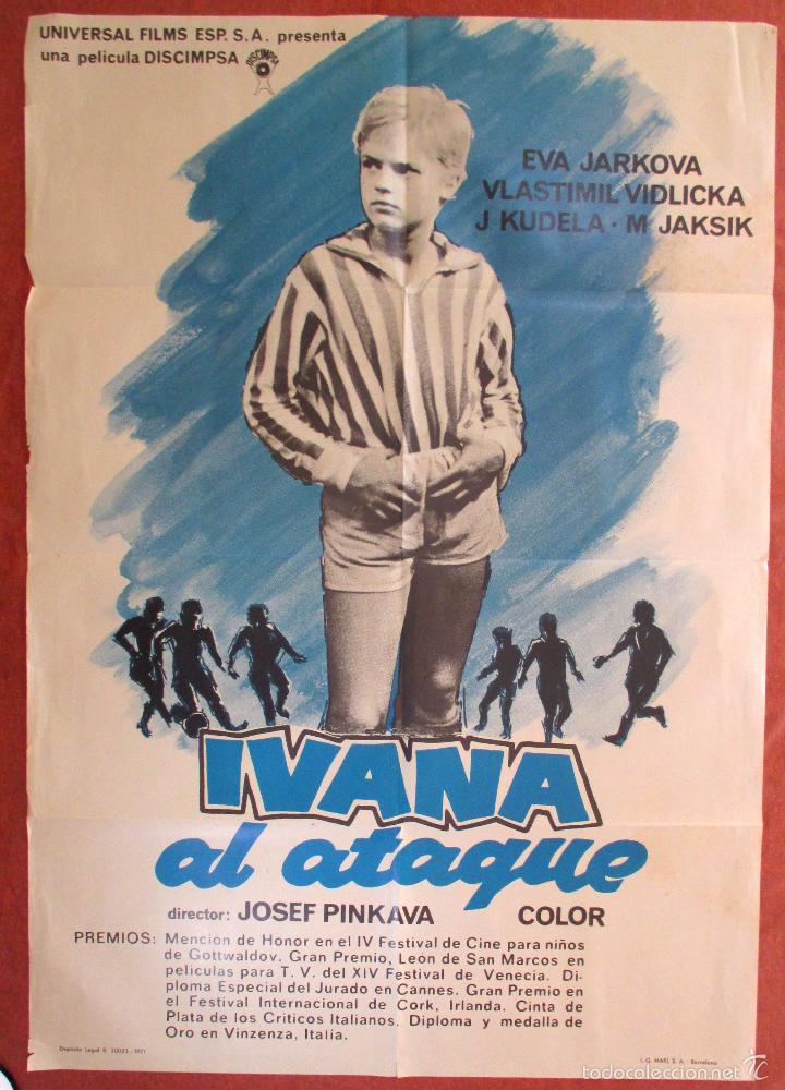 Kino: POSTER CARTEL CINE ORIGINAL, IVANA AL ATAQUE - IVANA V &Uacute;TOKU - JOSEF PINKAVA - CHE 1964
