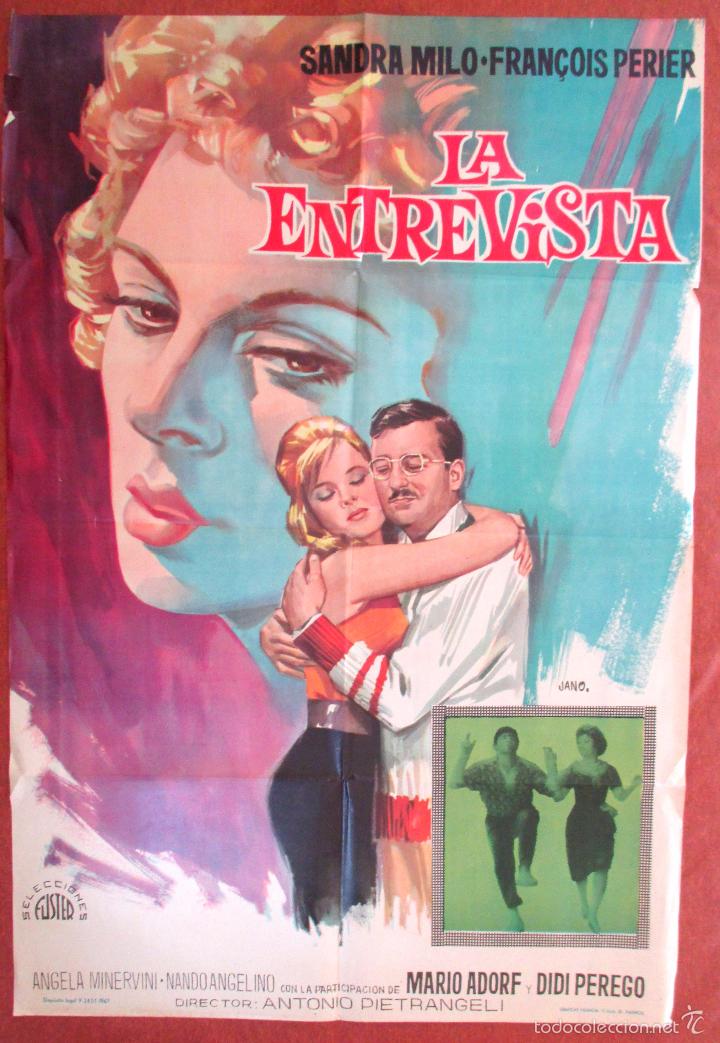 Kino: POSTER CARTEL CINE ORIGINAL LA ENTREVISTA - LA VISITA - ANTONIO PIETRANGELI - ITL 1963