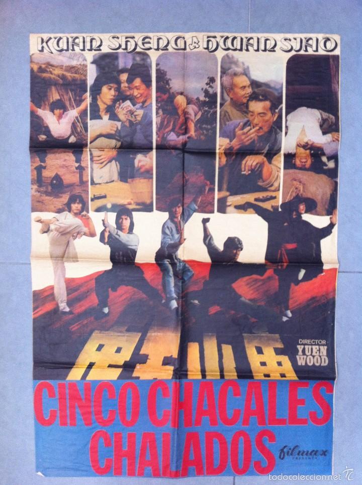 Cinema: CARTEL DE CINE 70X100 CINCO CHACALES CHALADOS DIRECTOR YUEN WOOD