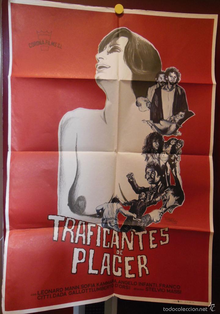 Cine: TRAFICANTES DE PLACER. 1978. MASSI Stelvio (Director) TUREL (Dise&ntilde;o) 70x100 cm