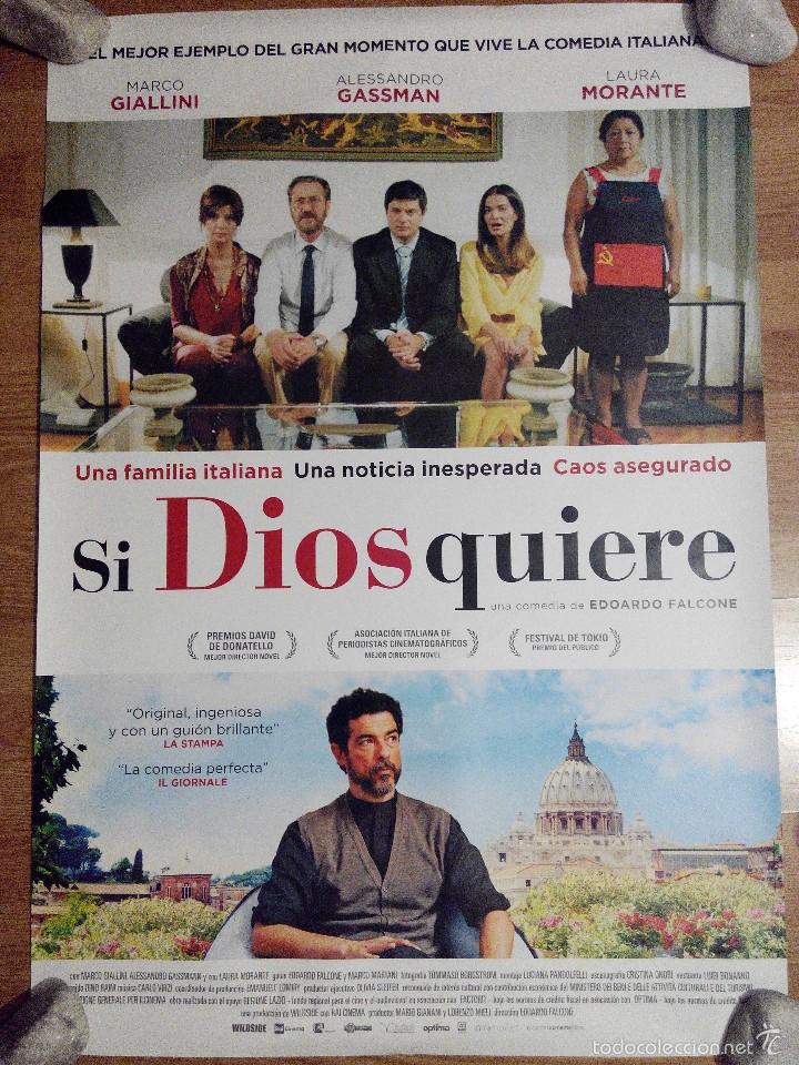 Cinema: Si Dios quiere - aprox 70x100 Cartel ORIGINAL cine (L31)