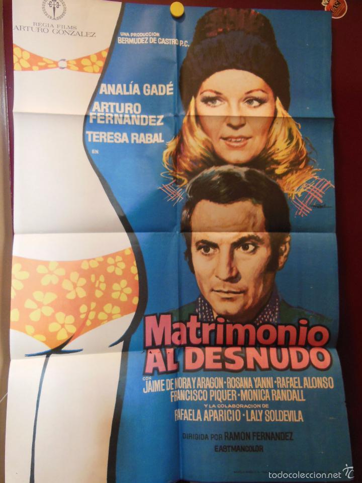 Kino: MATRIMONIO AL DESNUDO. 1974. FERNANDEZ Ram&oacute;n (Director) MAD (Dise&ntilde;o) 70x100 cm