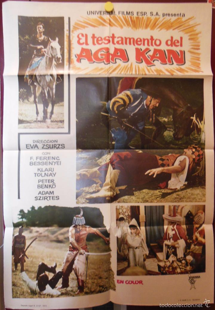 Cine: EL TESTAMENTO DEL AGA KAN. 1973. ZSURZS Eva (Director) 70x100 cm