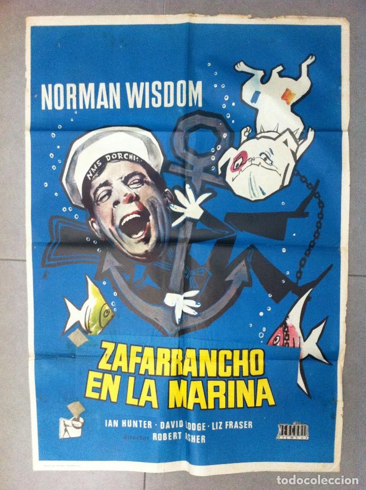 Cinema: CARTEL DE CINE 70X100 ZAFARRANCHO EN LA MARINA CON NORMAN WISDOM DIRECTOR ROBERT ASHER 1966