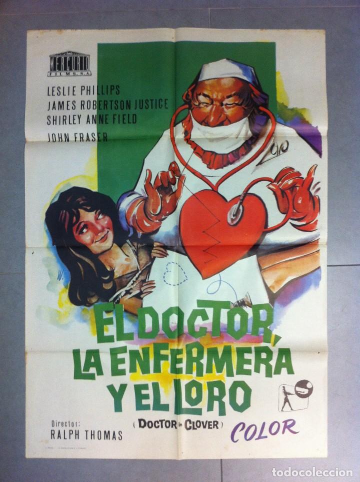 Cinema: CARTEL DE CINE 70X100 EL DOCTOR LA ENFERMERA Y EL LORO CON LESLIE PHILLIPS Y JAMES ROBERTSON