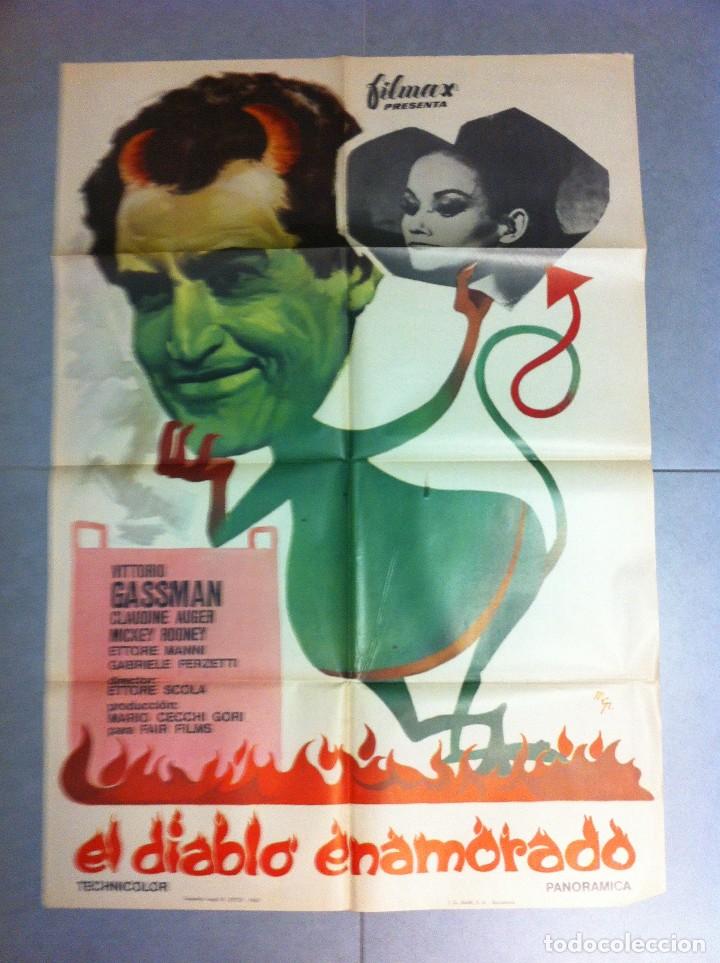 Cinema: CARTEL DE CINE 70X100 EL DIABLO ENAMORADO CON VITTORIO GASSMAN Y CLAUDINE AUGER DIRECTOR STTORE SCOL