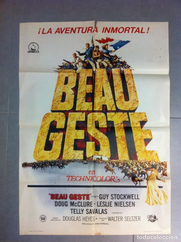 Cinema: CARTEL DE CINE 70X100 BEAU GESTE CON GUY STOCKWELL Y LESLIE NIELSEN DIRECTOR DOUGLAS HEYES 1966