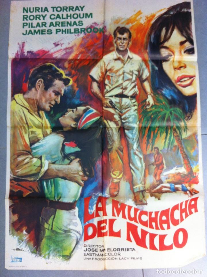 Cine: CARTEL DE CINE 70X100 LA MUCHACHA DEL NILO CON NURIA TORRAY Y RORY CALHOUM DIRECTOR JOSE M ELORRIETA