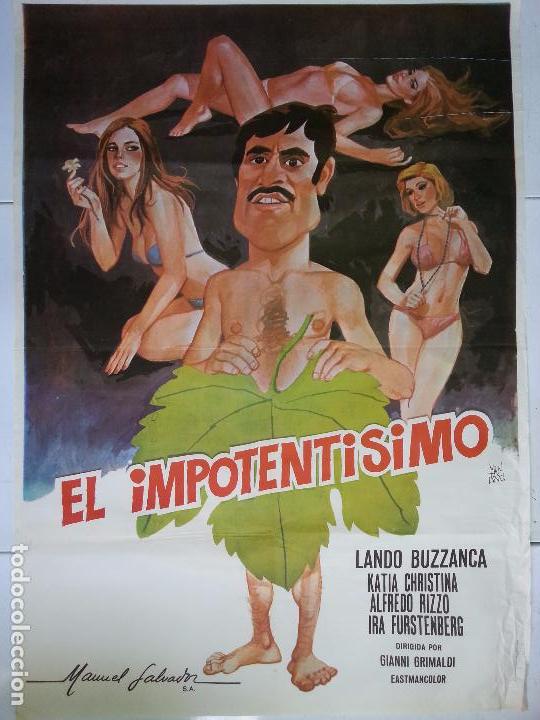 Cinema: ANTIGUO CARTEL DE CINE 70 X 100 CM. EL IMPOTENTISIMO - 1977