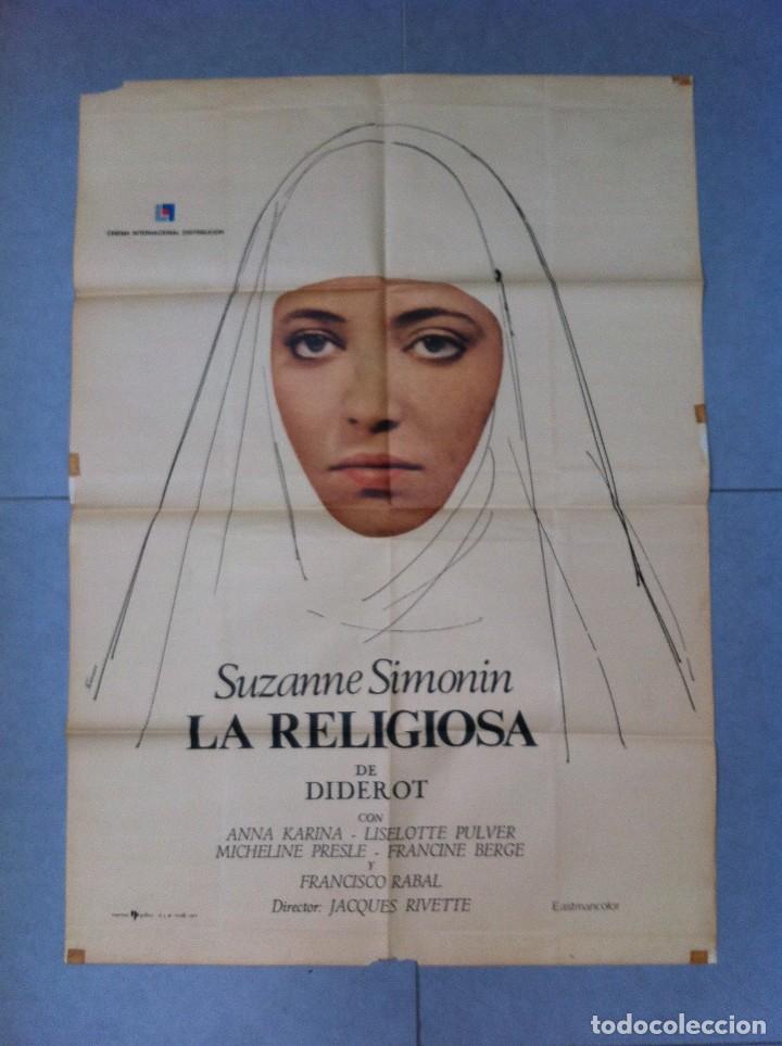 Cine: CARTEL DE CINE ORIGINAL 70X100 LA RELIGIOSA CON SUZANNE SIMONIN DIR JACQUES RIVETTE