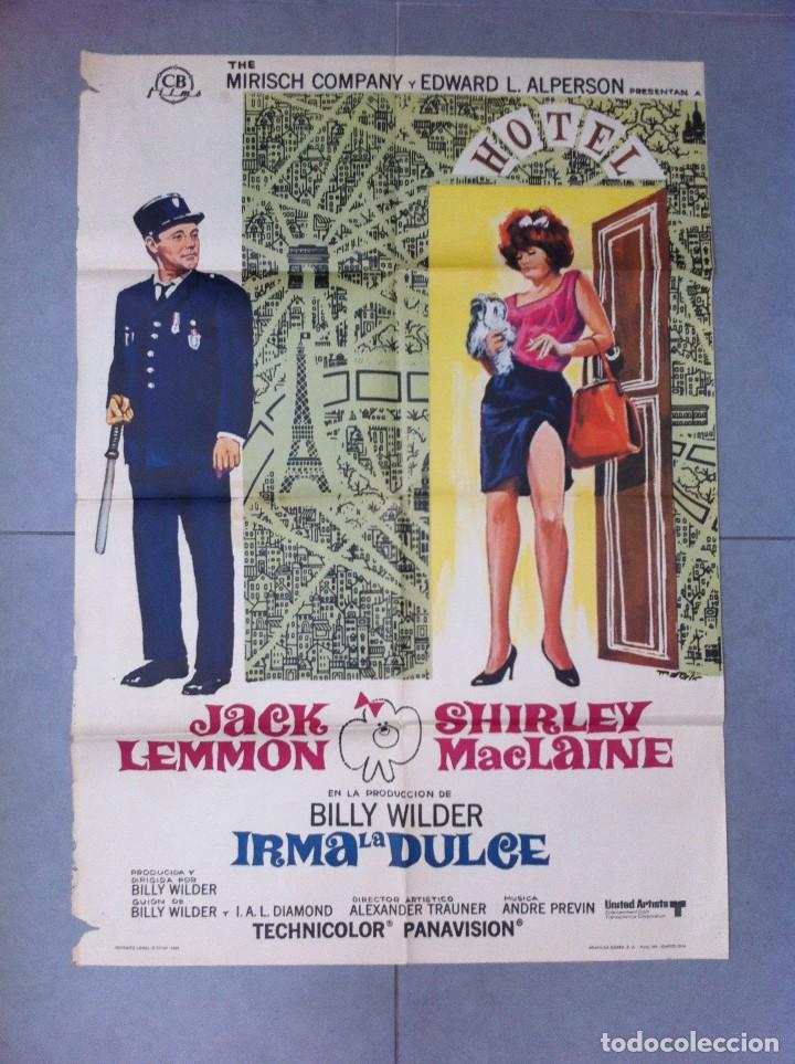 Cinema: CARTEL DE CINE 70X100 ORIGINAL IRMA LA DULCE CON JACK LEMMON DIR ALEXANDER TRAUNER