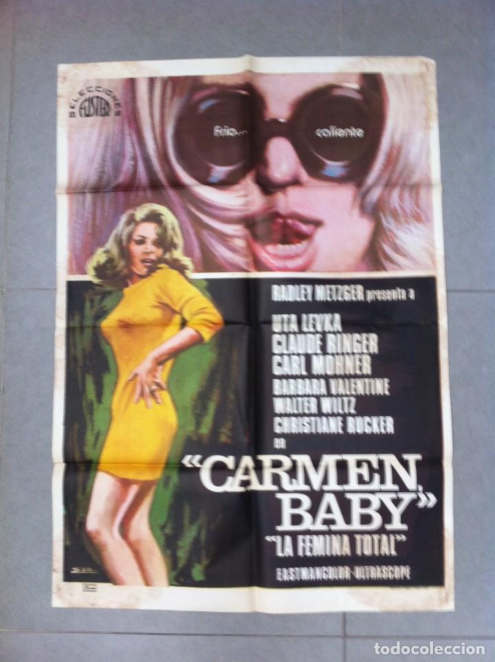 Cinema: CARTEL DE CINE 70X100 ORIGINAL CARMEN BABY CON UTA LEVKA Y CLAUDE RINGER DIR RADLEY METZGER