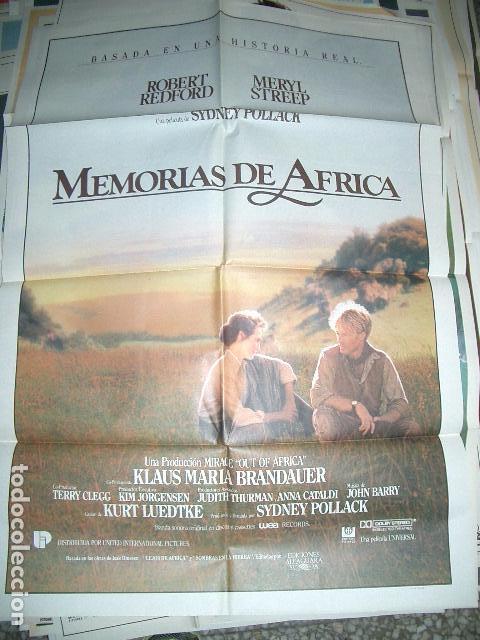 Cine: POster de cine original 70x100cm MEMORIAS DE &Aacute;FRICA