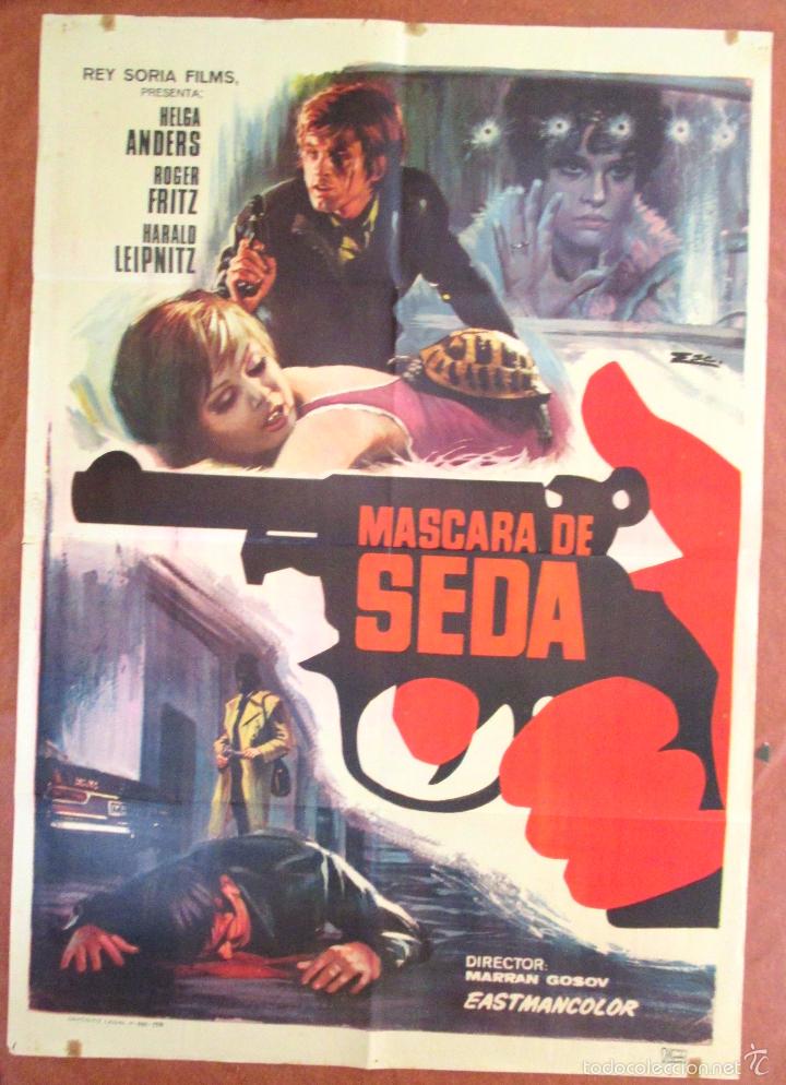 Cine: POSTER CARTEL CINE ORIGINAL , M&Aacute;SCARA DE SEDA , 1968