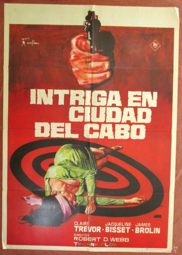 Cine: POSTER CARTEL CINE ORIGINAL , INTRIGA EN CIUDAD DEL CABO , JAQUELINE BISSET , 1967