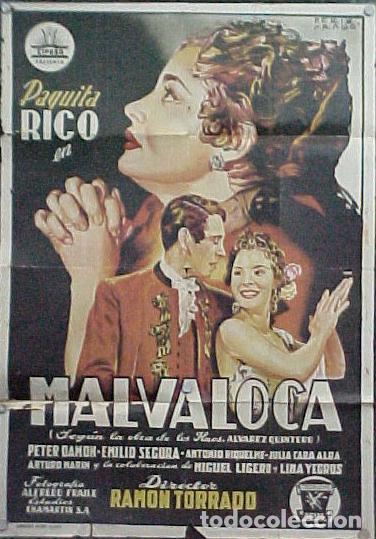 Cine: Paquita Rico, Peter Damon, Emilio Segura , Malvaloca