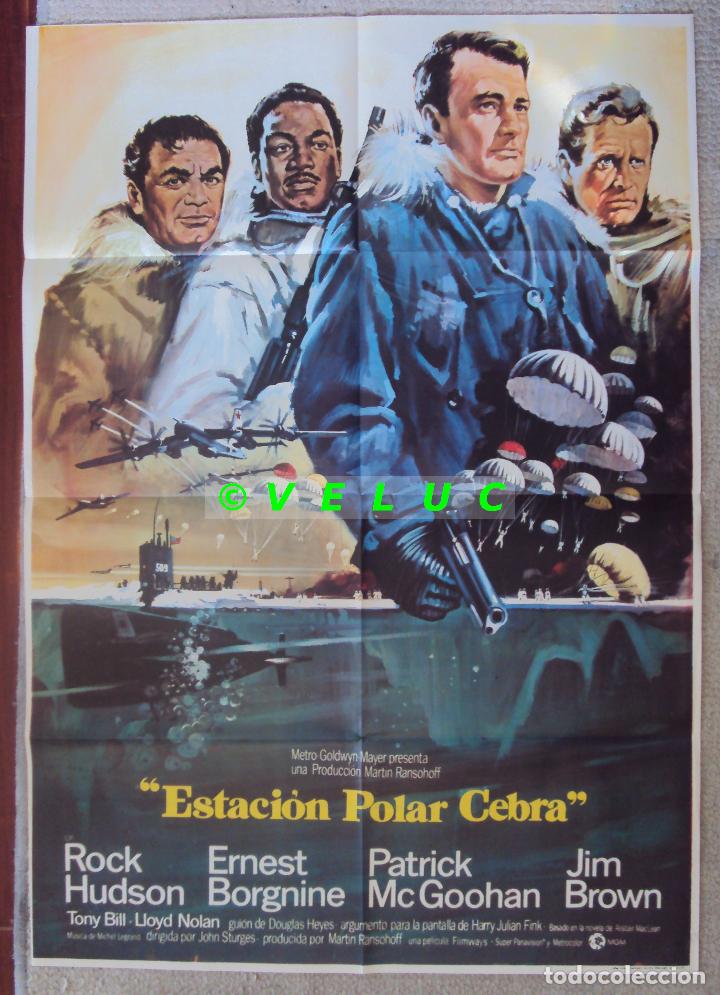 Cine: ESTACION POLAR CEBRA, POSTER ESTRENO ESPAÑA 1969. 70X100 - Foto 1 - 33729917