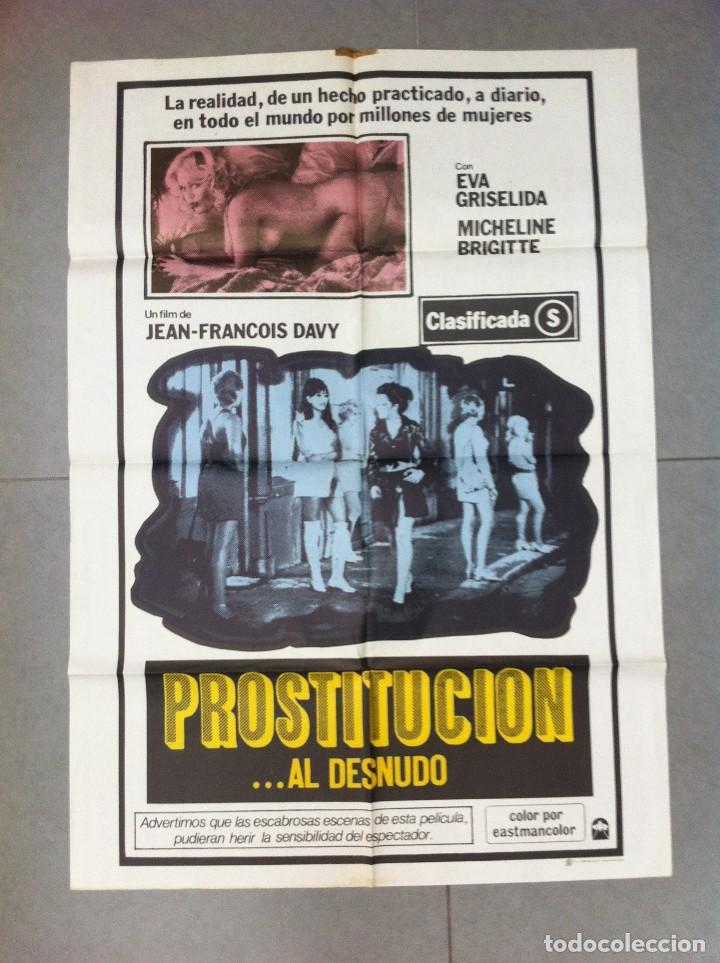 Cinema: CARTEL DE CINE 70X100 ORIGINAL PROSTITUCION AL DESNUDO CON EVA GRISELIDA CLASIFICADA S