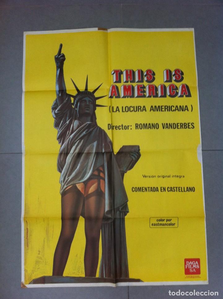 Cinema: CARTEL DE CINE 70X100 ORIGINAL THIS IS AMERICA LA LOCURA AMERICANA DIR ROMANO VANDERBES
