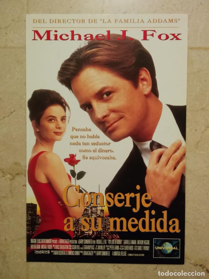 Cinema: MINI-POSTER ORIGINAL 13*18 - CONSERJE A SI MEDIDA - MICHAEL J FOX - COMEDIA 80s - GABRIELLE ANWAR