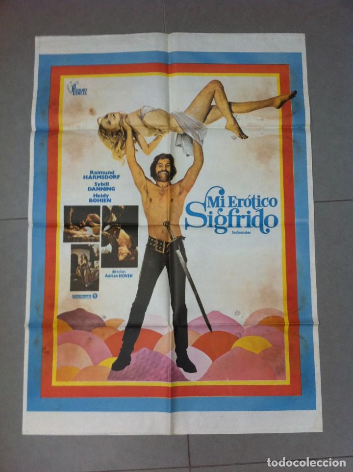 Cinema: CARTEL DE CINE 70X100 ORIGINAL MI EROTICO SIGFRIDO CON RAIMUND HARMSDORF Y SYBILL DANNING DIR HOVEN