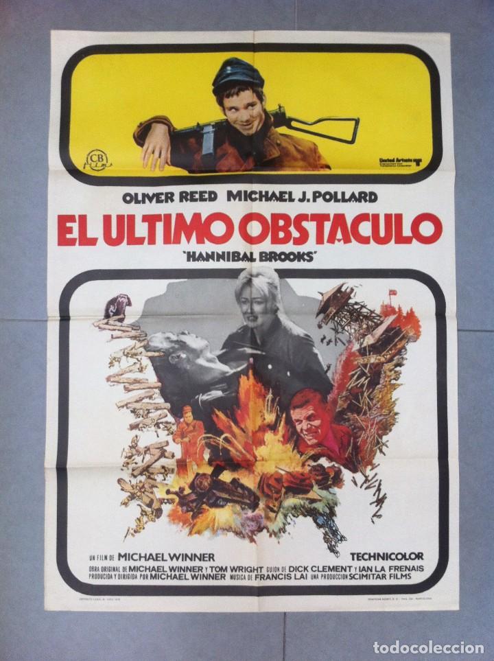 Cinema: CARTEL DE CINE 70X100 ORIGINAL EL ULTIMO OBSTACULO CON HANNIBAL BROOKS DIR MICHAEL WINNER