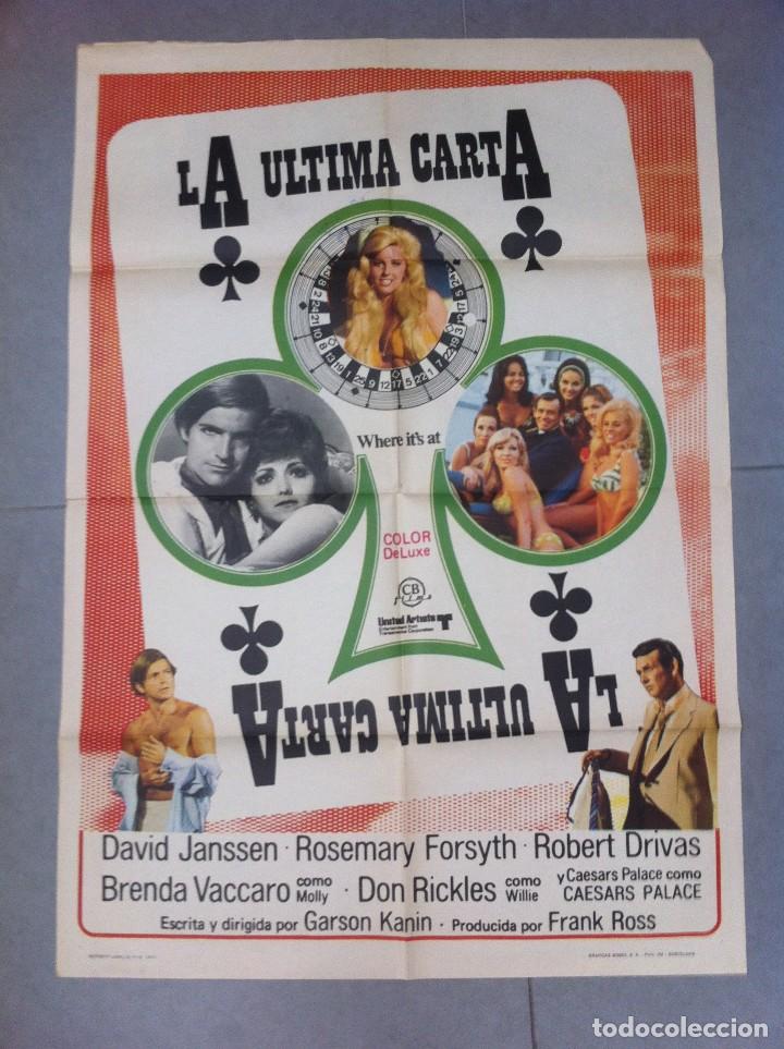 Cinema: CARTEL DE CINE 70X100 ORIGINAL LA ULTIMA CARTA CON DAVID JANSSEN Y ROSEMARY FORSYTH DIR GARSON KANIN