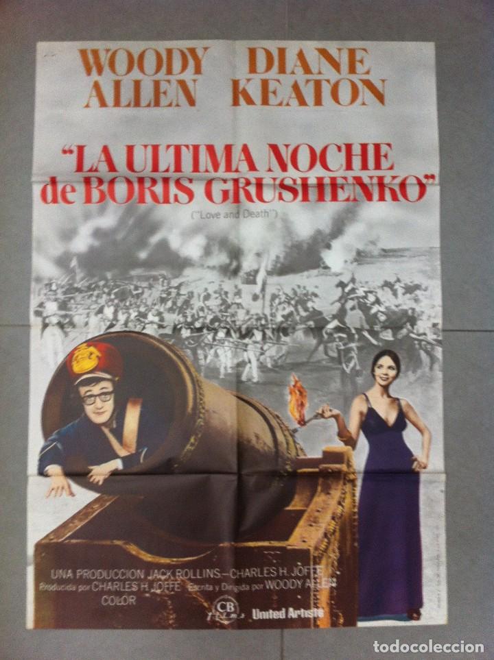 Cinema: CARTEL DE CINE 70X100 ORIGINAL LA ULTIMA NOCHE DE BORIS GRUSHENKO CON WOODY ALLEN Y DIANE KEATON 75