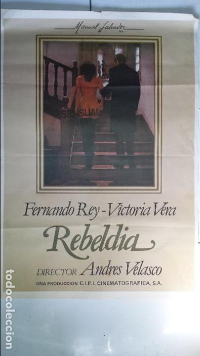 Cinema: ANTIGUO Y ORIGINAL CARTEL DE CINE 70 X 100 CM. REBELDIA - 1978 - ENV&Iacute;O GRATIS A ESPA&Ntilde;A A PARTIR DE 3