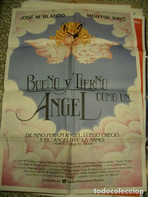 Cine: P&oacute;ster de cine original BUENO Y TIERNO COMO UN &Aacute;NGEL