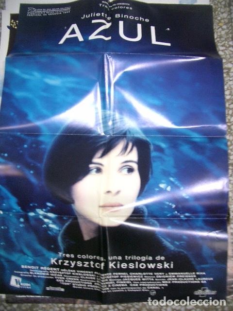 Cine: P&Oacute;STER ORIGINAL DE 70X100CM AZUL. JULIETTE BINOCHE. A&Ntilde;O 1993