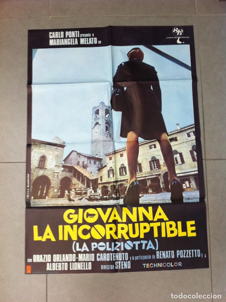 Cinema: CARTEL DE CINE 70X100 ORIGINAL GIOVANNA LA INCORRUPTIBLE CON MARIANGELA MELATO DIR STENO