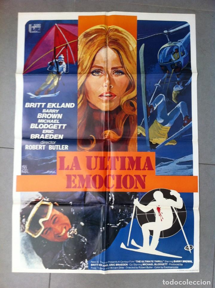 Cinema: CARTEL DE CINE 70X100 ORIGINAL LA ULTIMA EMOCION CON BRITT EKLAND Y BARRY BROWN DIR ROBERT BUTLER