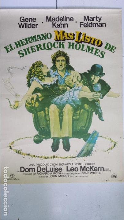 Cinema: ANTIGUO Y ORIGINAL CARTEL DE CINE 70 X 100 CM. EL HERMANO MAS LISTO DE SHERLOCK HOLMES - 1976